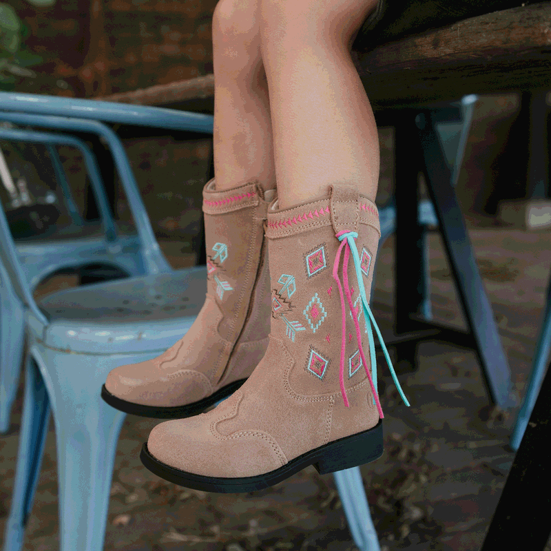 Shoesme Westernstiefel cognac mit Teddyfutter