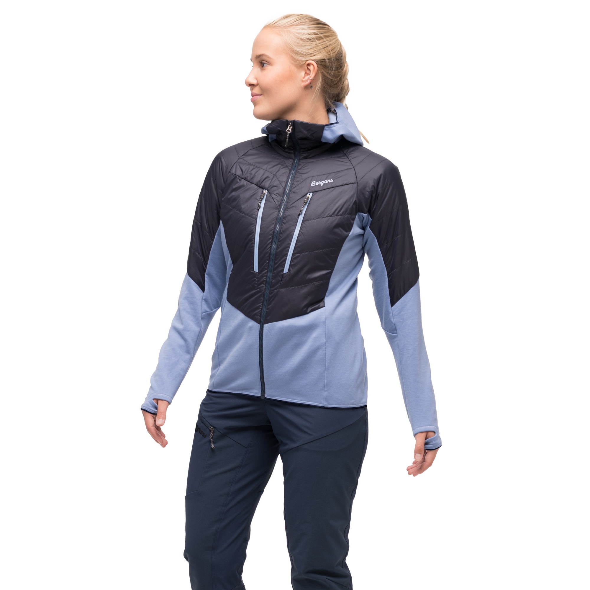 Tind Light Insulated Jacket Dame Navy Blue/Blueberry Milk
