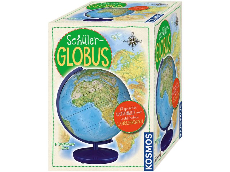 Kosmos Globus Schüler-Globus Physisches Kartenbild mit politischen Ländergrenzen