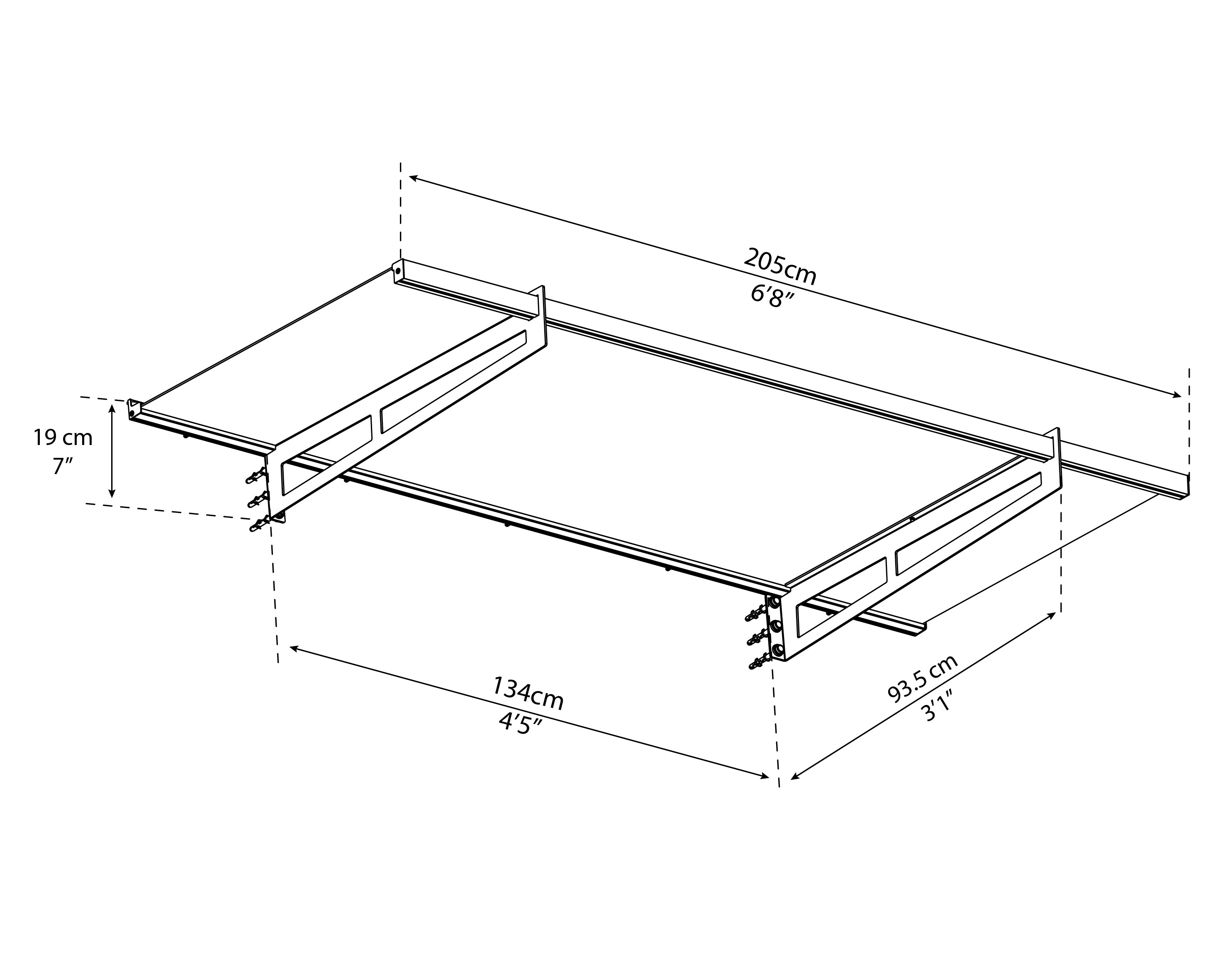 Palram Canopia Bremen Vordach, anthrazit, klar 205 x93,5 x 19 in cm (LxBxH)
