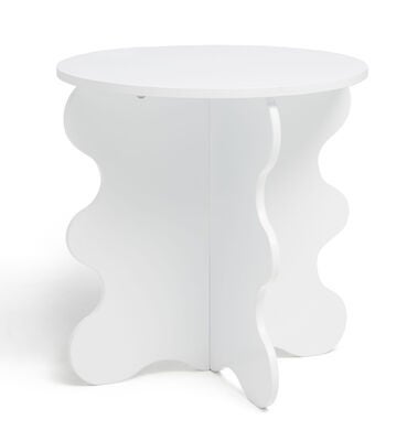 Minitude  Bølgete Sidebord, Hvit
