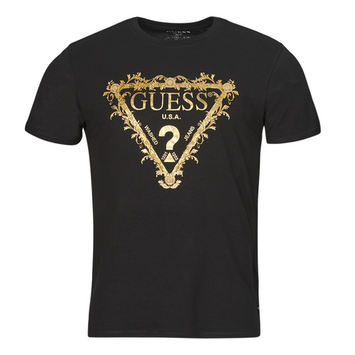 Guess - SS BSC GUESS TRI SCROLL TEE - Noir