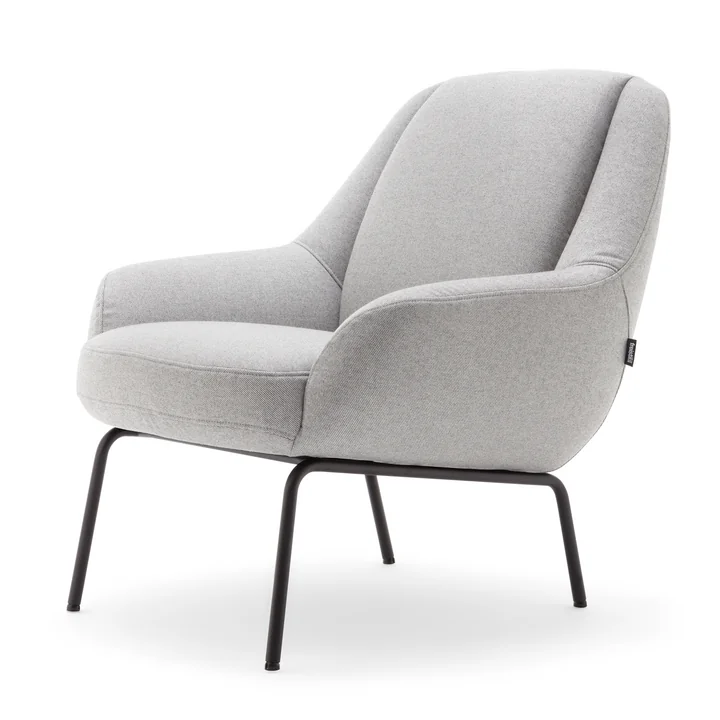 freistil - 138 Sessel, tiefschwarz (RAL 9005) / seidengrau (5467)