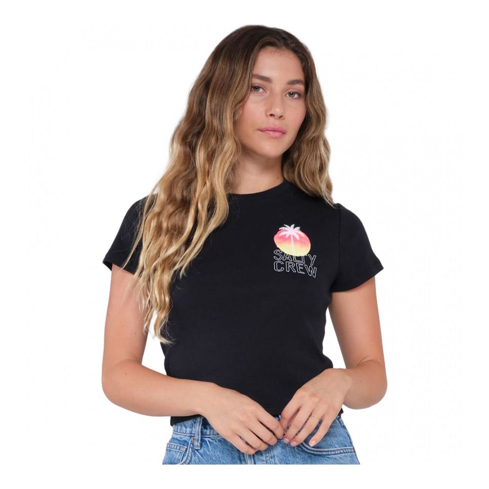 Salty Crew SUMMER VIBE BABY - Crop-top Femme black