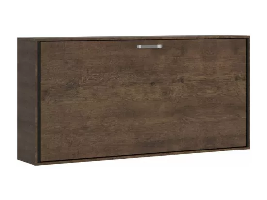 Lit escamotable horizontal noyer Bounto 85x185-