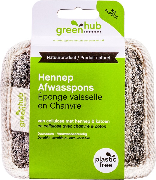 Greenhub Afwasspons Hennep (1 stuks)
