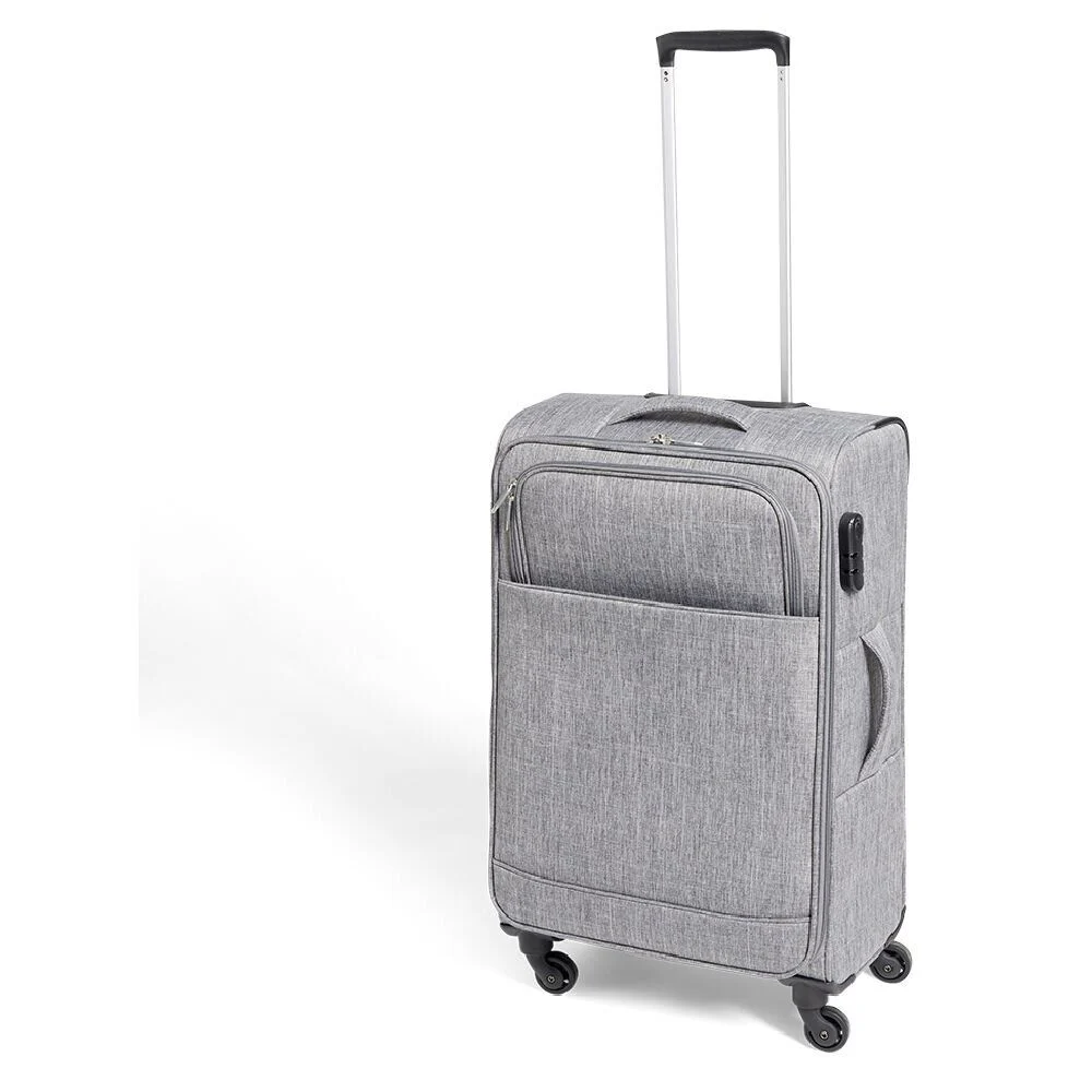 Valise souple 50L polyester gris 42x24,5xH68cm