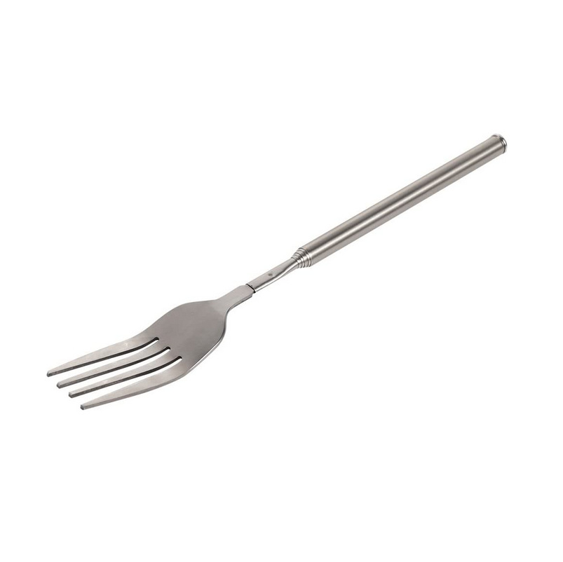 Edelstahl Teleskop Gabel Ausziehbares Essbesteck für Lagerfeuer / Grill / Küche - Silber