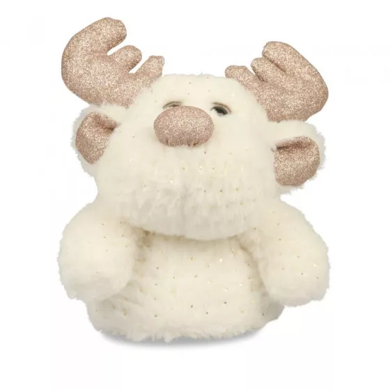 Chaussons peluche renne BLANC MERRY SCOTT
