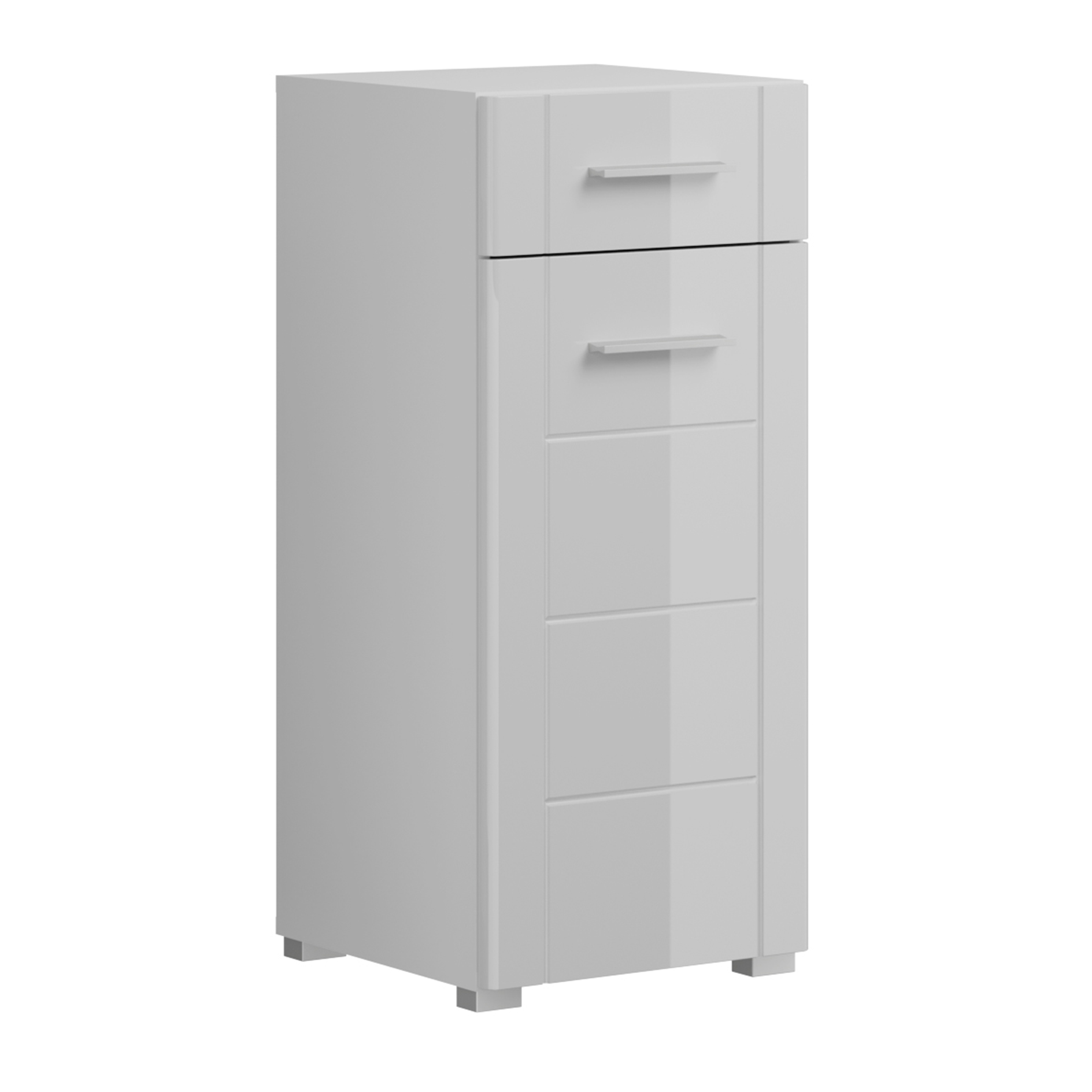 Standschrank VENICE - weiß Hochglanz-weiß - 37 cm
