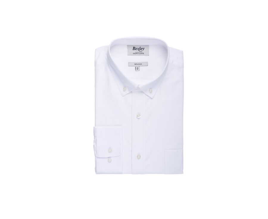 Chemise Blanche 100% coton - Col américain - EVHAN