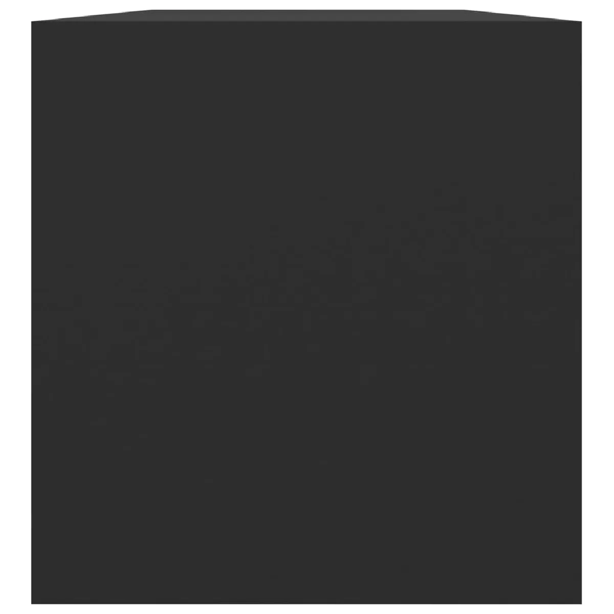 vidaxl Boîte de rangement vinyles - Noir