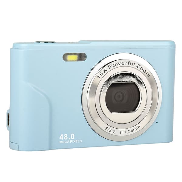 INF Digitalkamera 1080P, 48 megapiksler, 16x zoom Lyse blå