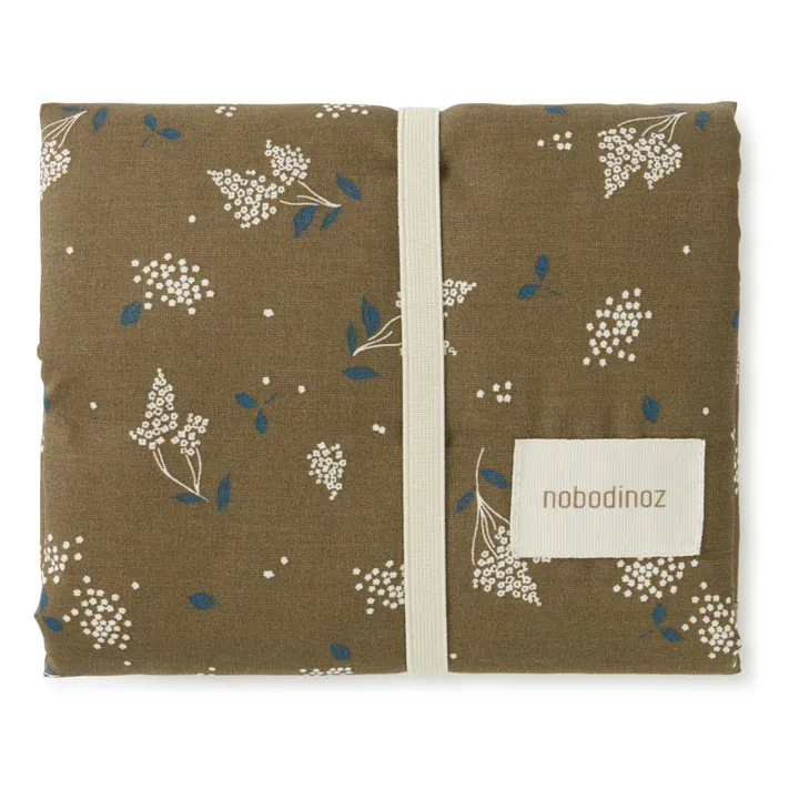 Nobodinoz Matelas à langer de voyage Stories en coton bio | Brun