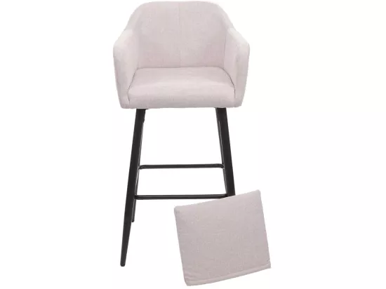 Lot de 2 tabourets métal crème 54 x 53 x 101 cm TDB04063