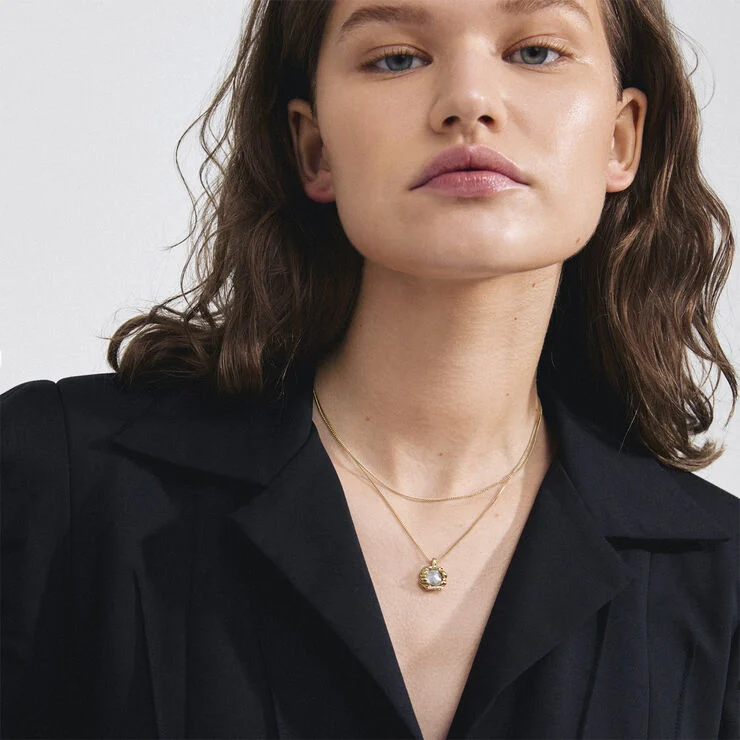 Pilgrim FEEL recycled necklace 2-in-1 set gold-plated Guld