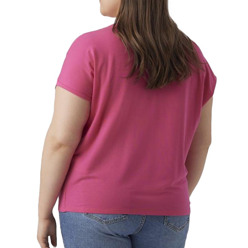 Vero Moda T-shirt Rose Femme Vero Moda Aya Curve