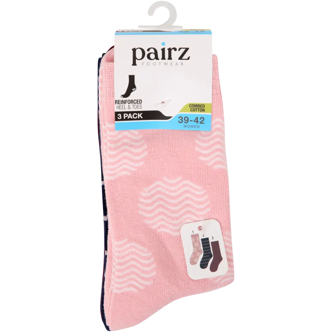 Pairz sokken Maat 39-42 | 3 paar | diverse varianten