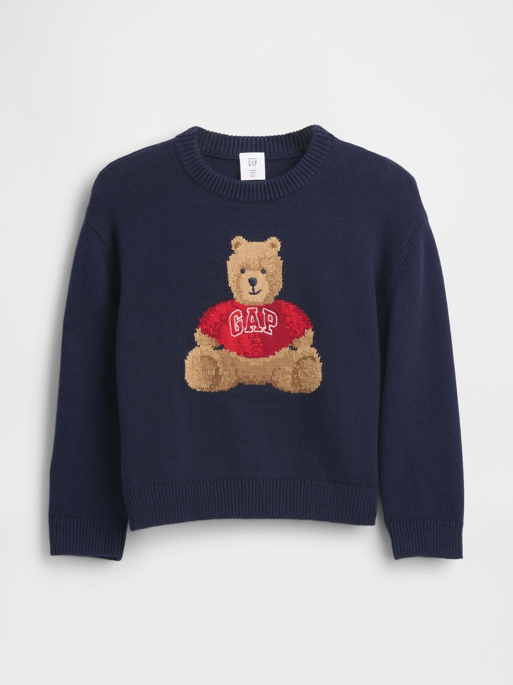 Donkerblauw - Gap Graphic Crew Neck Sweatshirt (6mths-5yrs) (6mths-5yrs)