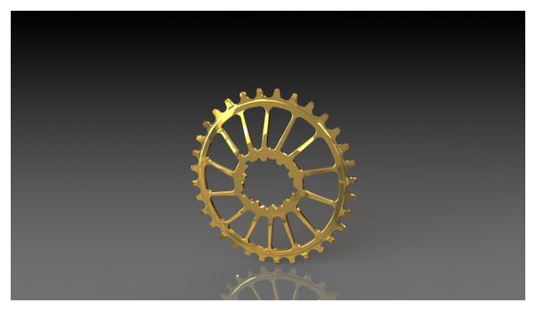 Plateau Oval Shift Up noir (SRAM)