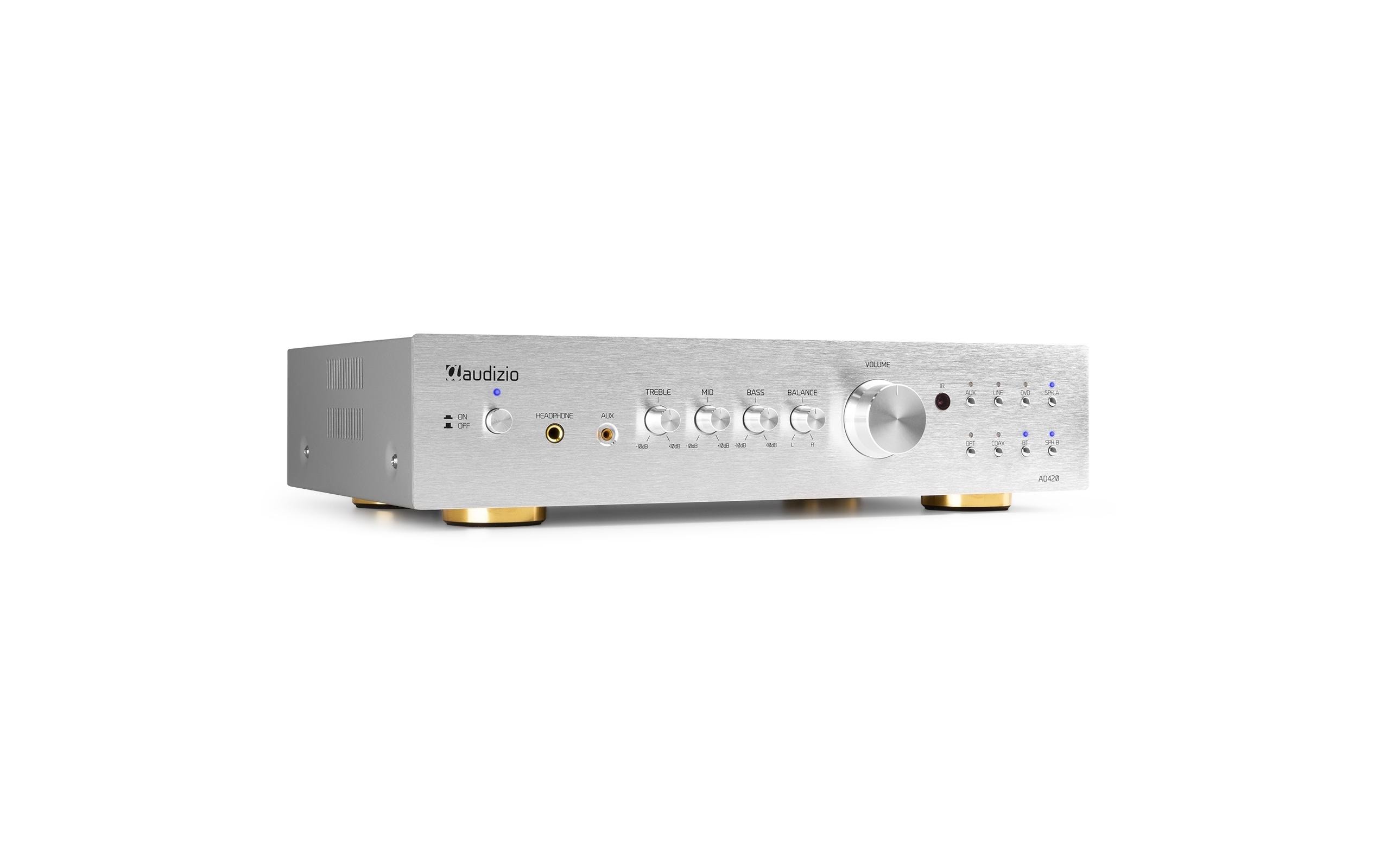 Stereo-Verstärker AD420A Silber<br>Vielseitiger 4-Kanal-Verstärker mit grosser Funktionalität