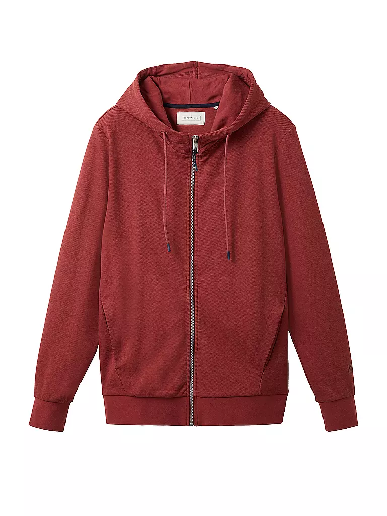 TOM TAILOR Sweatjacke dunkelrot