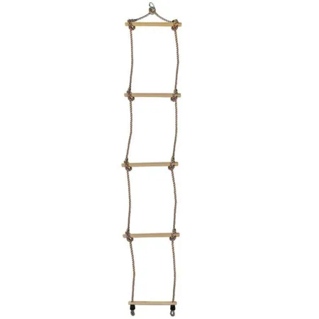 BEST Sporting Strickleiter mit 5 Sprossen aus wetterfestem Hartholz, 32 x 160 cm