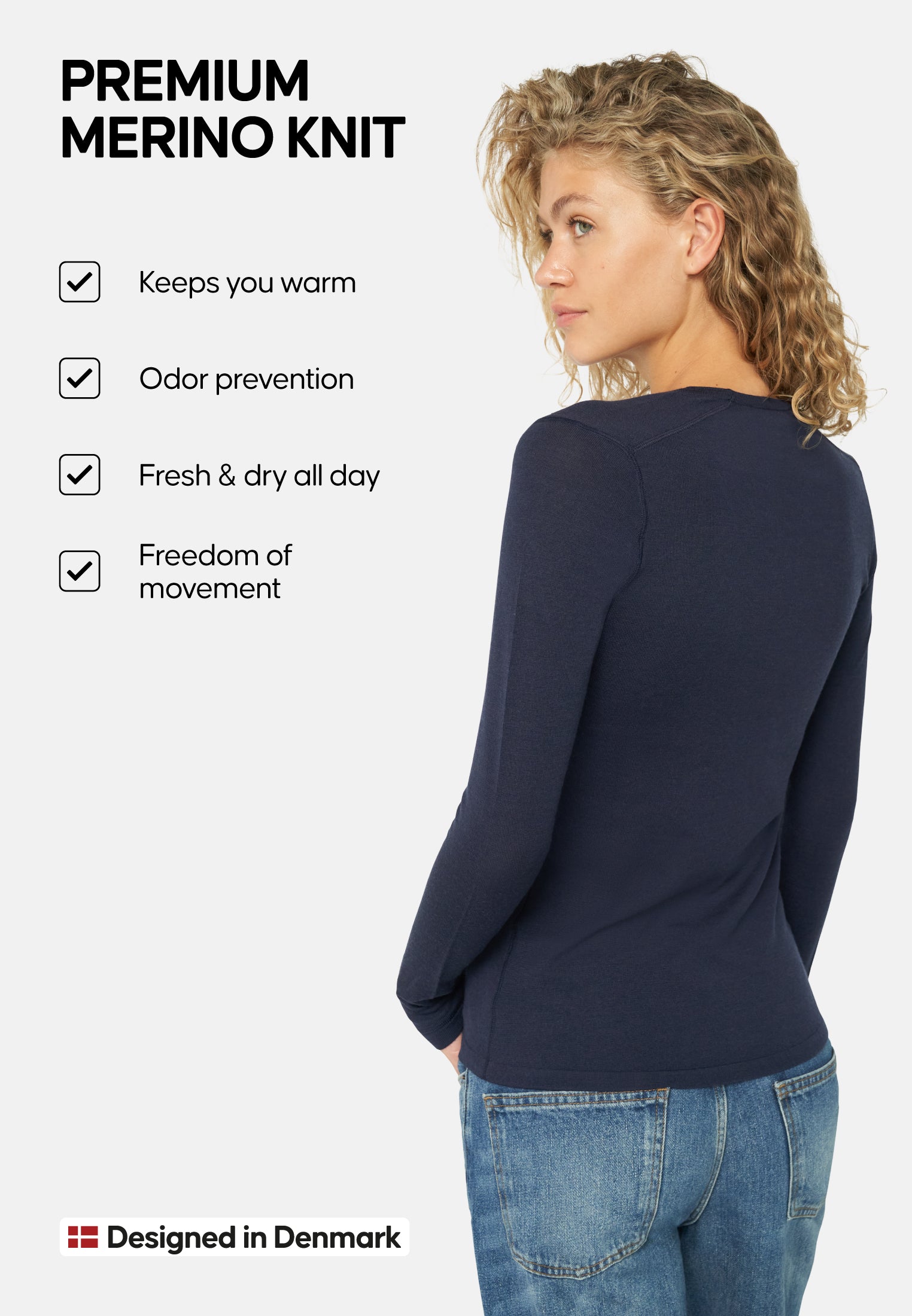 MERINOULD BASELAYER BLUSE TIL KVINDER