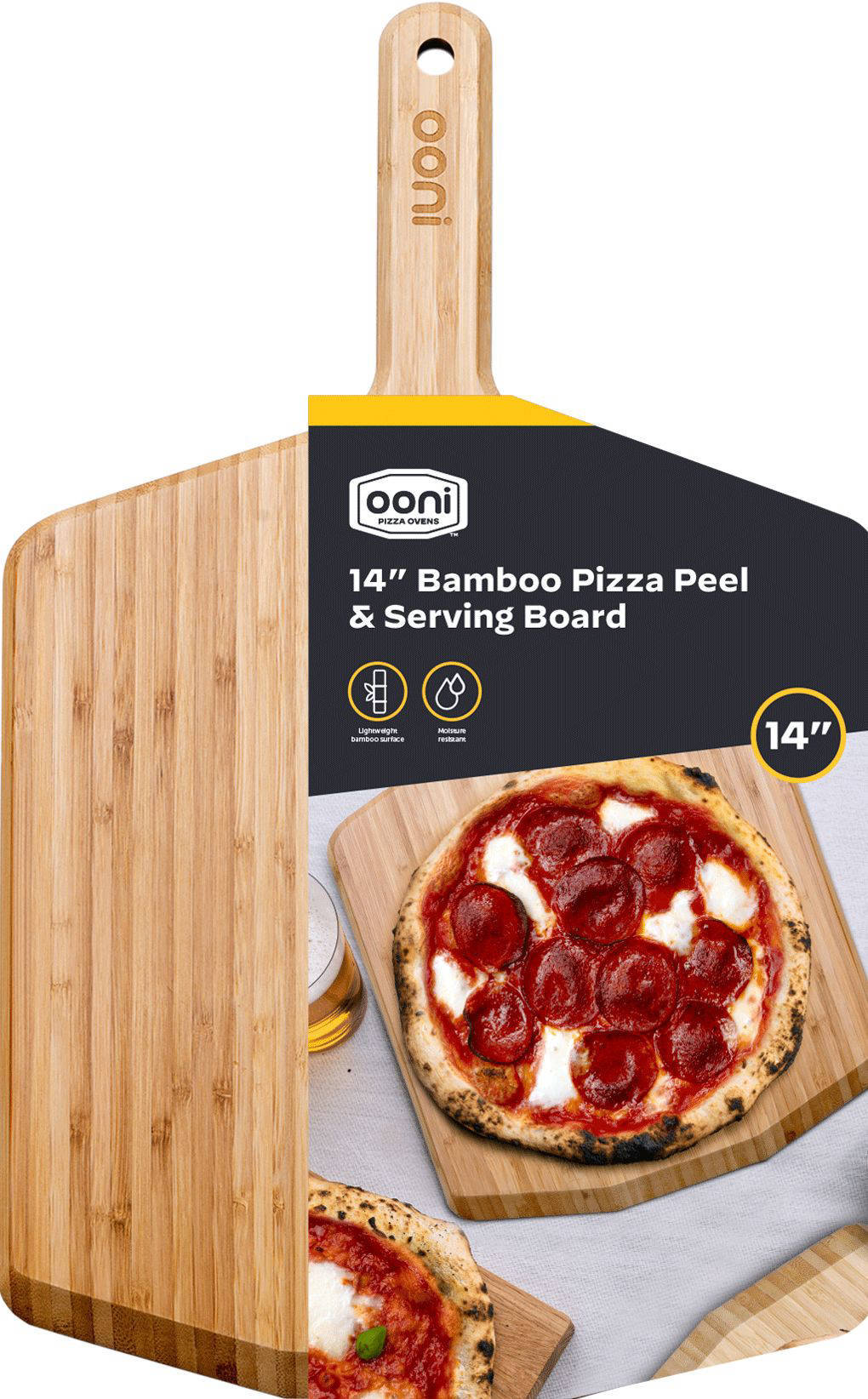 Ooni pizzaschep bamboe, 35 cm