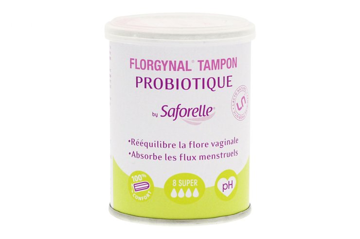 Florgynal 8 tampons avec probiotiques super sans applicateur