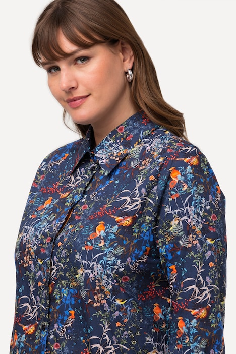 Hemdbluse, Wald, Hemdkragen, Langarm