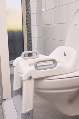Beemoo CARE Assist Toalettsete CARE med Stige, Grey/White