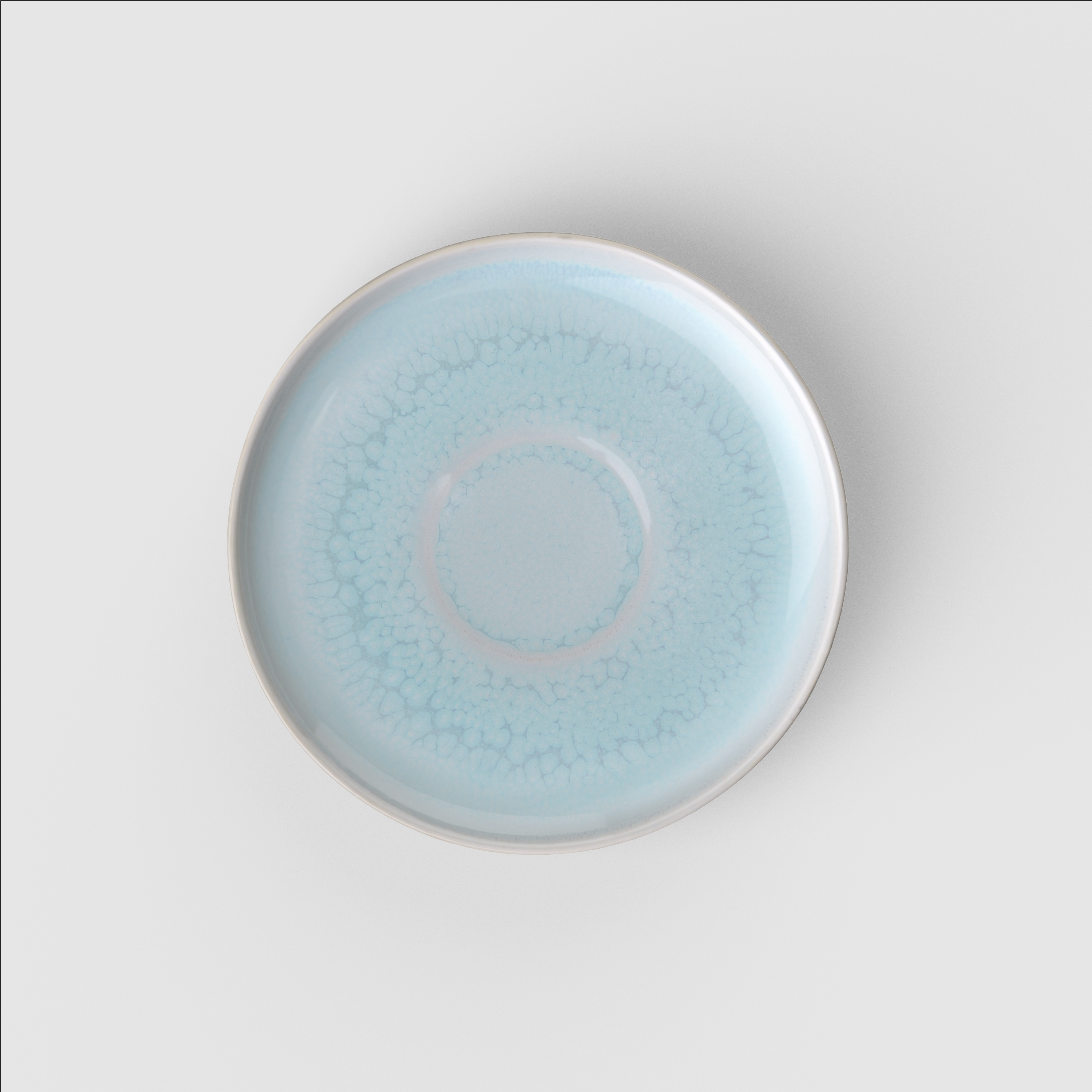 Crafted Coffee cup saucer Blue, 5.9'', Premium Porcelain
