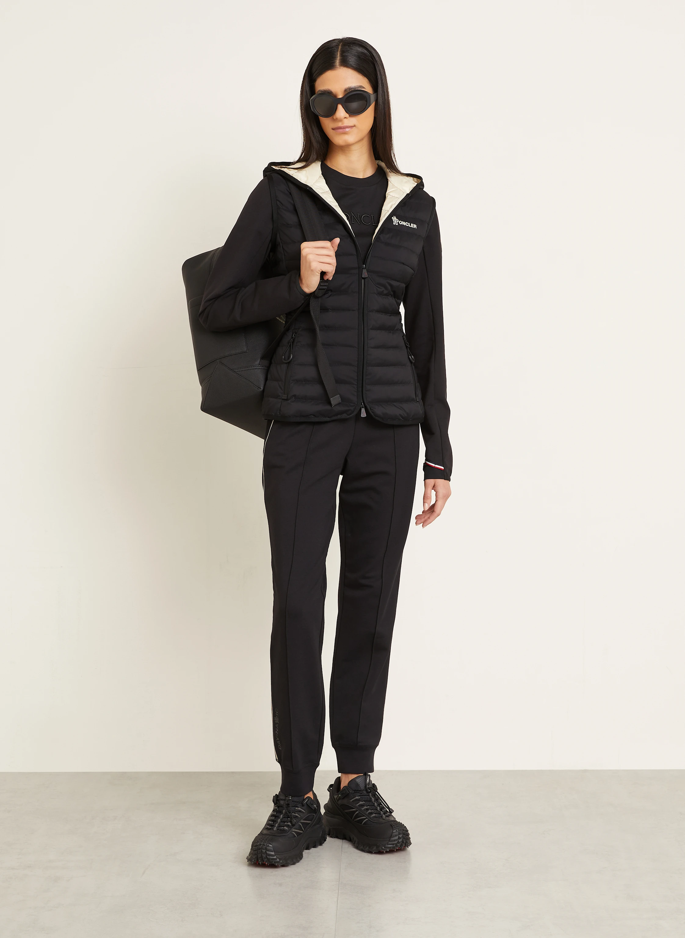 MONCLER GRENOBLE Lightweight-Daunenjacke im Materialmix