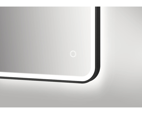 LED-lichtspiegel Chrystal Juno 2.0 zwart 45 x 75 cm