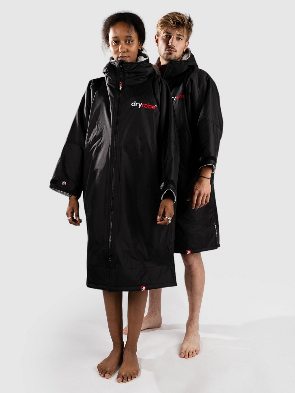 Dryrobe Advance Adults Small Long Sleeve Surf Poncho blk/grey