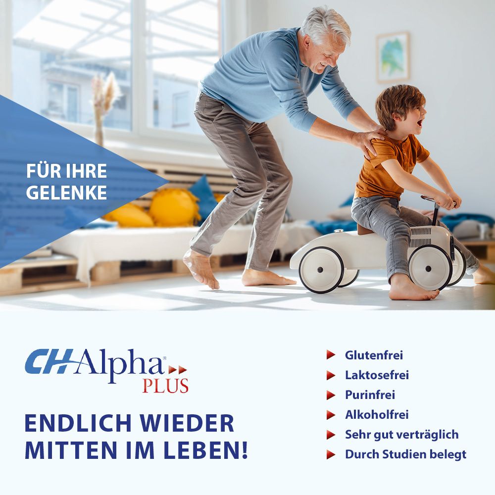 CH-Alpha PLUS Gelenk Kollagen Trinkampullen für gesunde Gelenke und Knorpel mit Hagebuttenextrakt und Vitamin C