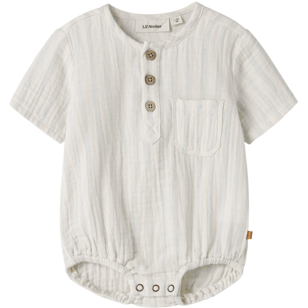 Køb Lil'Atelier Coconut Milk Dusty Blue Nbmhagi Ss Loose Skjorte Body Lil