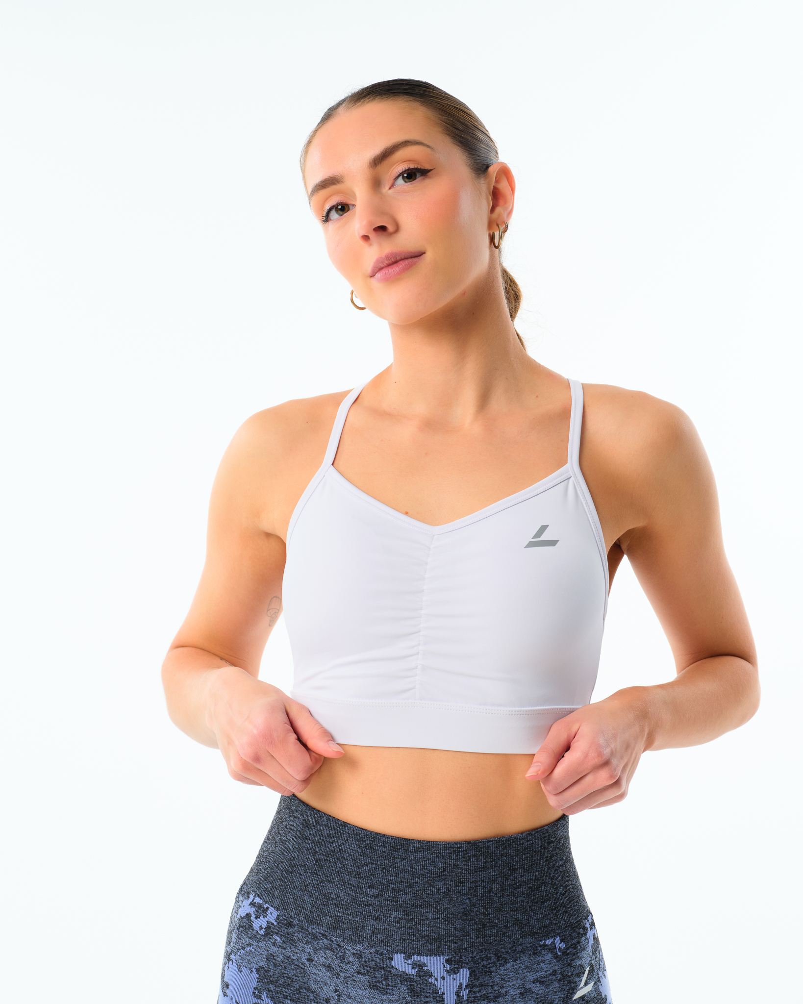 LEVITY Magnify Scrunch Bra White Brilliant
