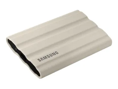 Samsung T7 Shield MU-PE2T0K - SSD - krypteret - 2 TB - ekstern (bærbar) - USB 3.2 Gen 2 (USB-C stikforbindelse) - 256-bit AES - beige