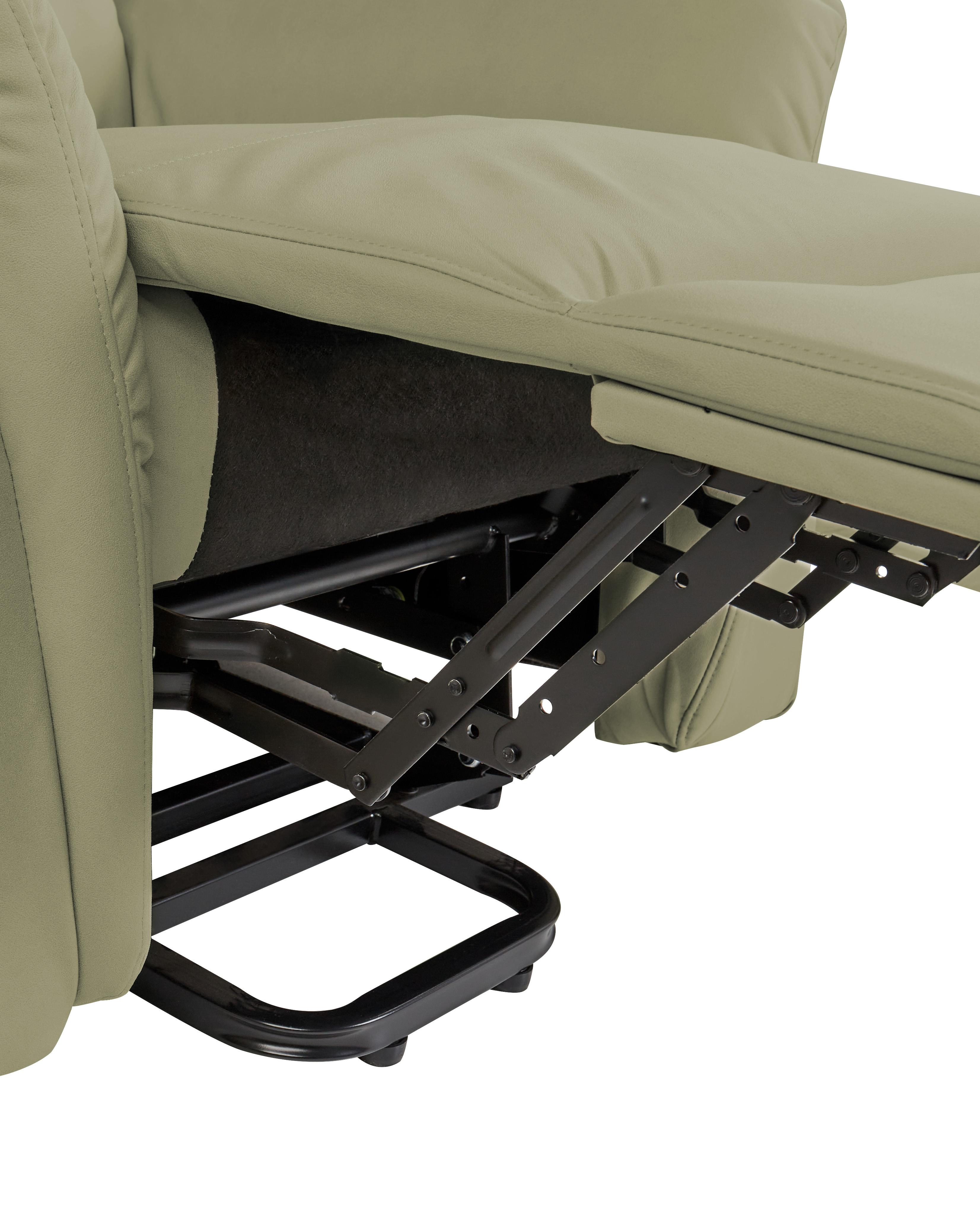 Elektrische relaxfauteuil GLORIE massagefunctie Kunstleer Groen