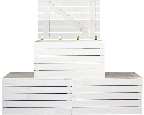 Opbergbox vintage meubel 24 800 x 500 x 400 mm wit