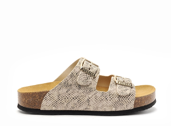 Plakton mules et sabots plats femme cp beta 340010 beige