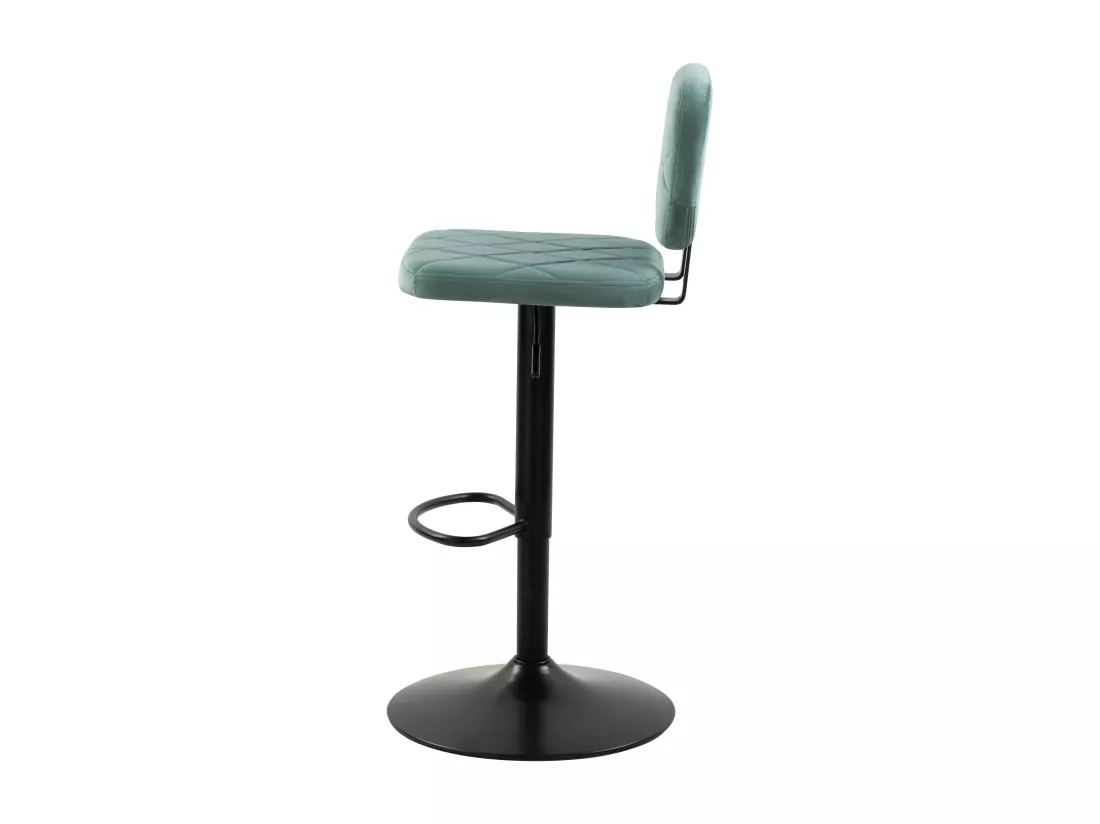 Lot de 2 chaises de bar réglables 60/81 cm en velours vert d'eau - Viktor