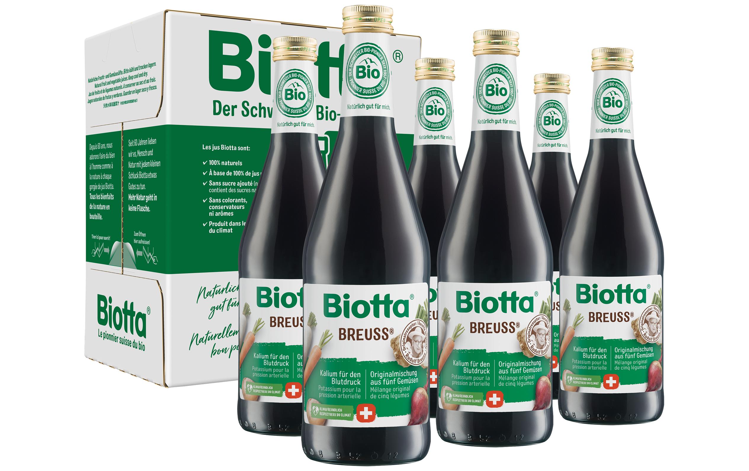 Breuss Bio 6 x 0.5 lGemüsesaft aus fünf erntefrischen Bio-Gemüsen