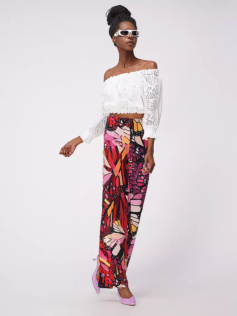 GUESS Bluse Cropped Fit weiss