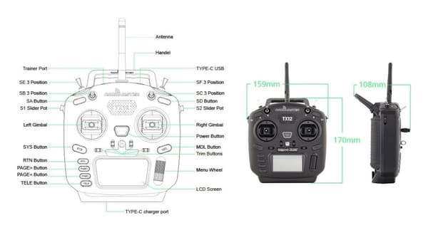 Radiomaster TX12 MKII Hall 12ch CC2500