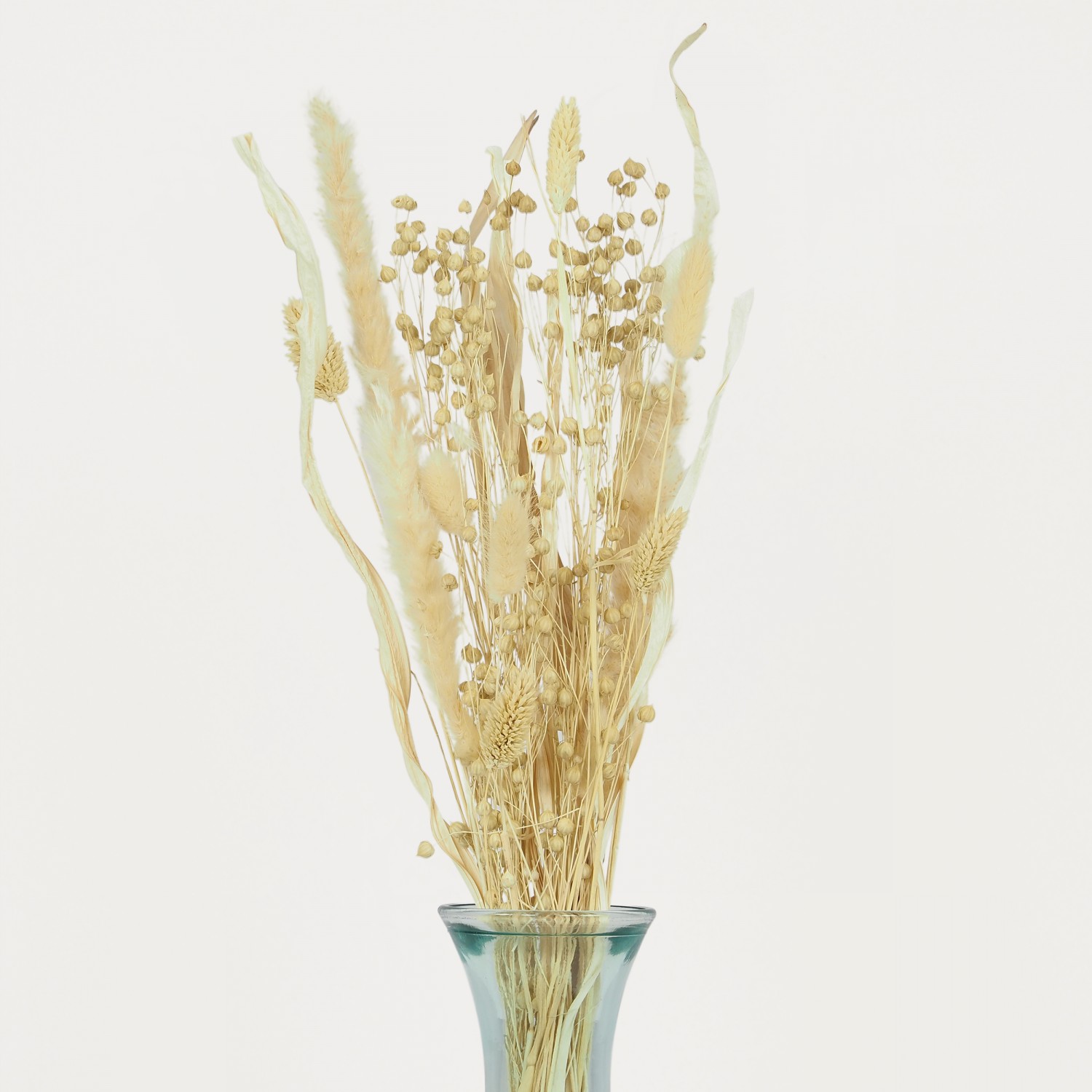 Bouquet fleur séchée naturelle crème 60cm