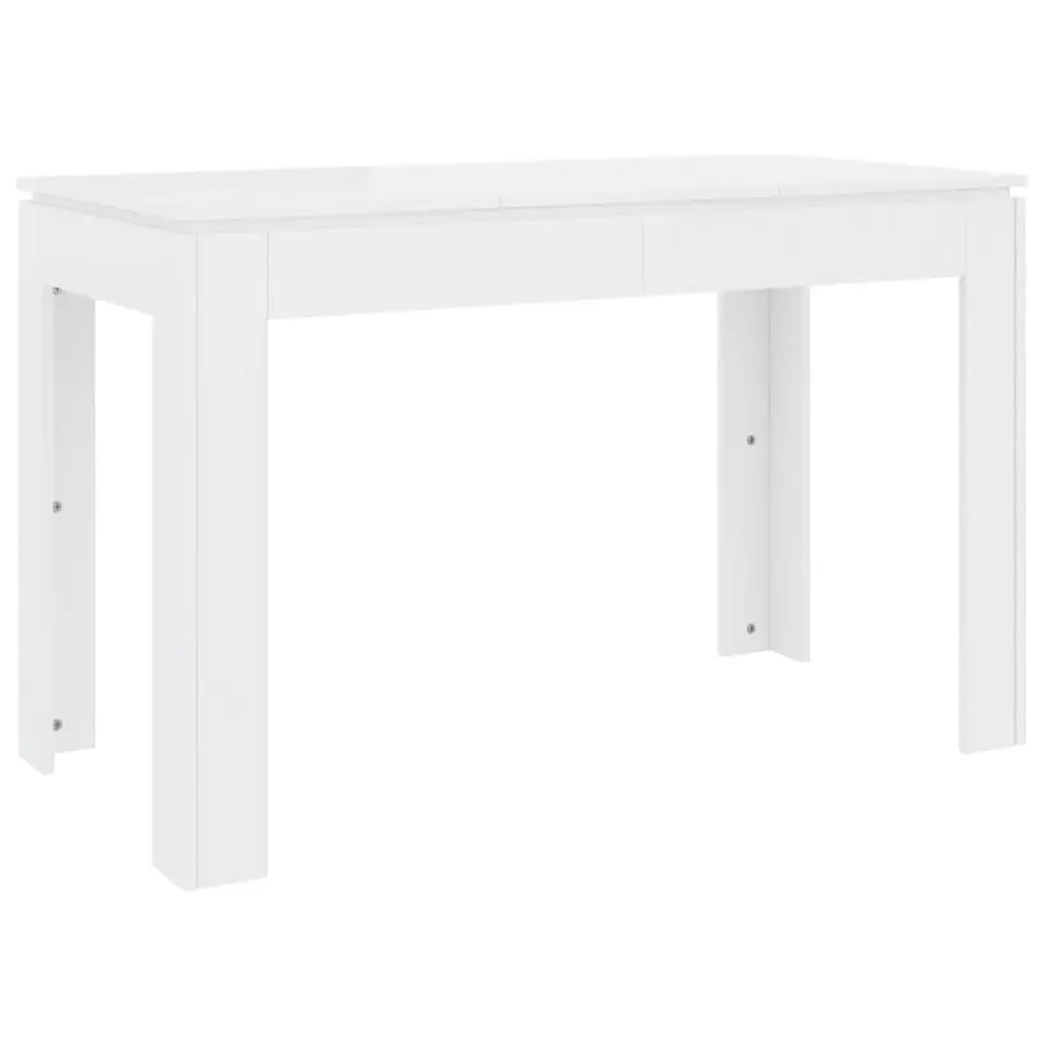 vidaXL - Eettafel - Wit - Bewerkt hout