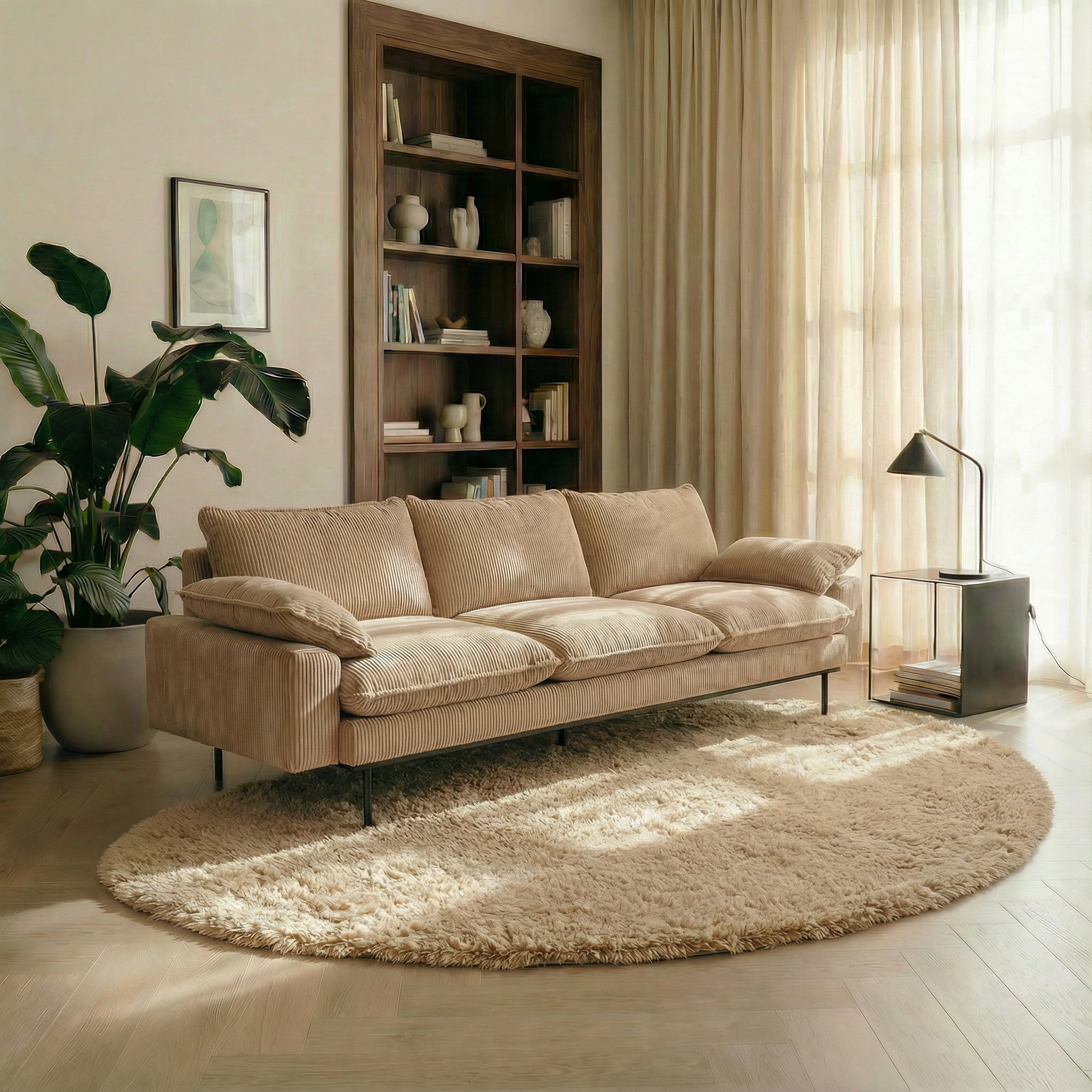 Mrcarpet Organisch Hoogpolig vloerkleed Bruin|taupe Nesto 200 x 290cm